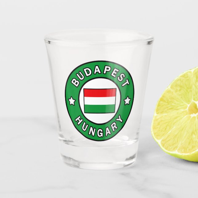 Budapest Hungary Shot Glass (Front)