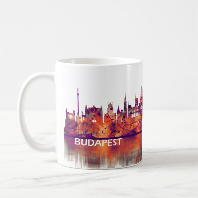 Budapest Hungary Skyline Coffee Mug (Left)