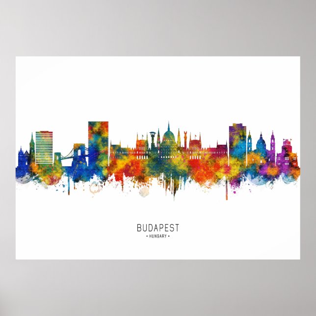 Budapest Hungary Skyline Poster (Front)