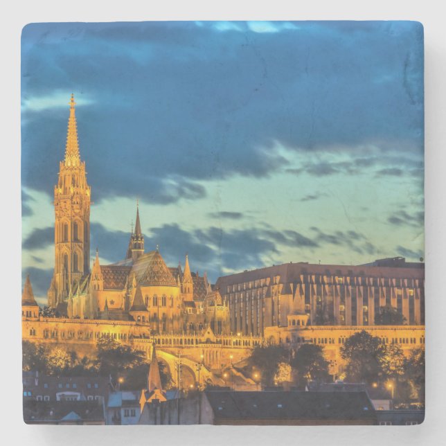 Budapest, Hungary Stone Coaster (Front)