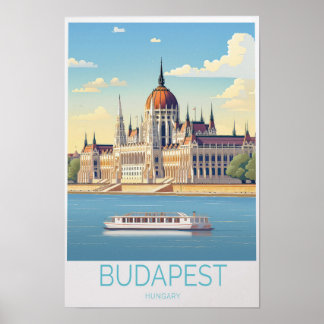 Budapest Hungary Travel Poster - Wall Art and Uniq