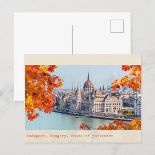 budapest hungary vintage house of parliment postcard