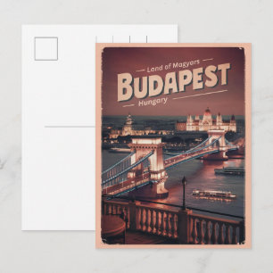budapest hungary vintage liberty bridge gifts postcard