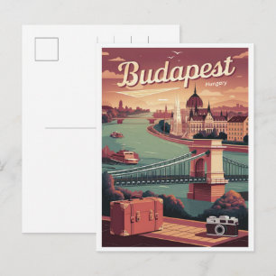budapest hungary vintage local woman Gifts Postcard