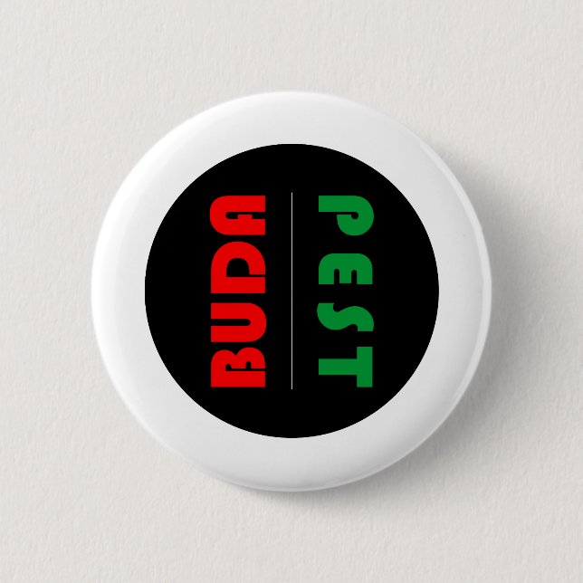 Budapest minimalist - circle - 01 6 cm round badge (Front)