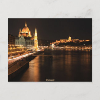 Budapest night in april 2012 postcard