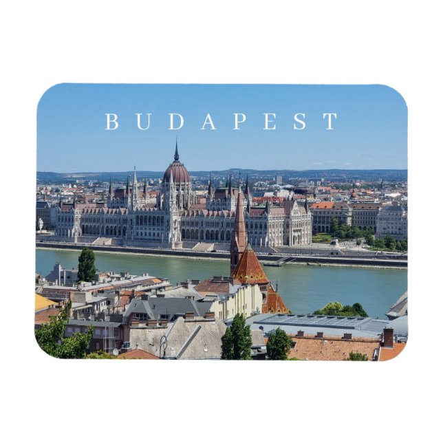 Budapest panoramic view fridge magnet (Horizontal)