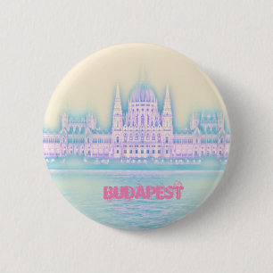 Budapest Parliament Building Hungary 6 Cm Round Badge