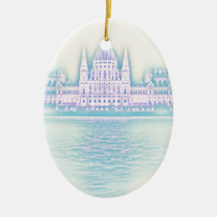 Budapest Parliament Building Hungary Ceramic Tree Decoration