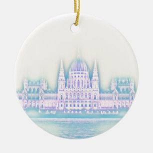 Budapest Parliament Building Hungary Ceramic Tree Decoration