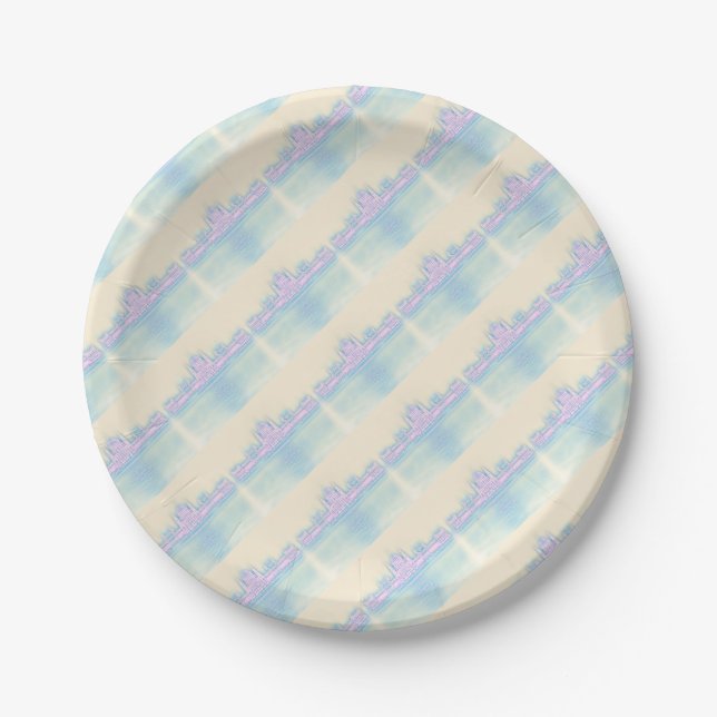 Budapest Parliament Building Hungary Paper Plate (Front)