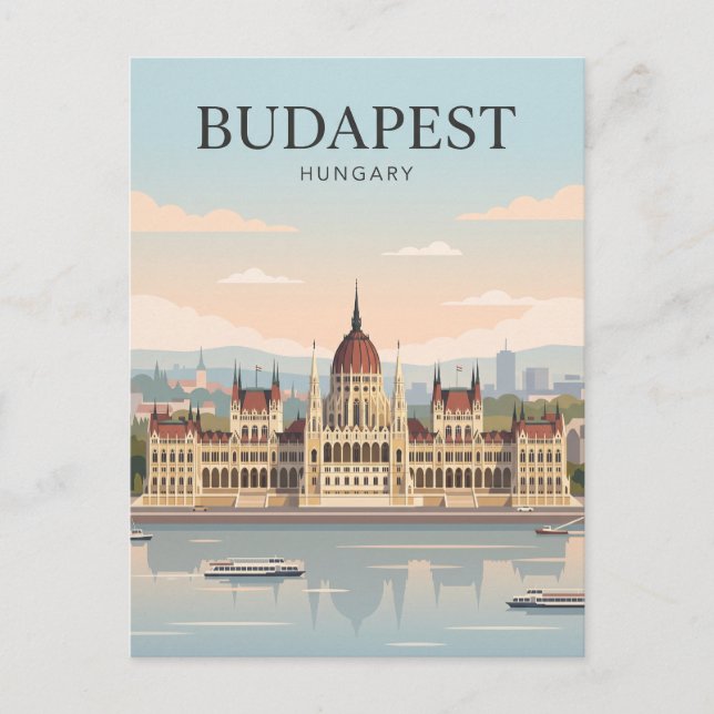 Budapest Parliament Building Hungary Postcard (Front)