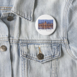 Budapest Parliament Hungary Vintage Panorama 6 Cm Round Badge
