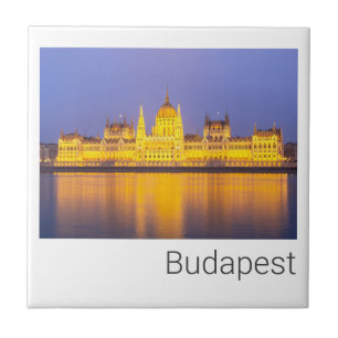 Budapest Parliament Panorama Hungary Holiday Tile