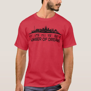 Budapest Skyline Gps Coordinates Capital Hungary 1 T-Shirt