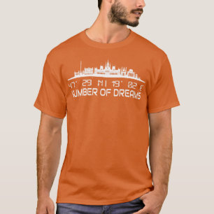 Budapest Skyline Gps Coordinates Capital Hungary T-Shirt