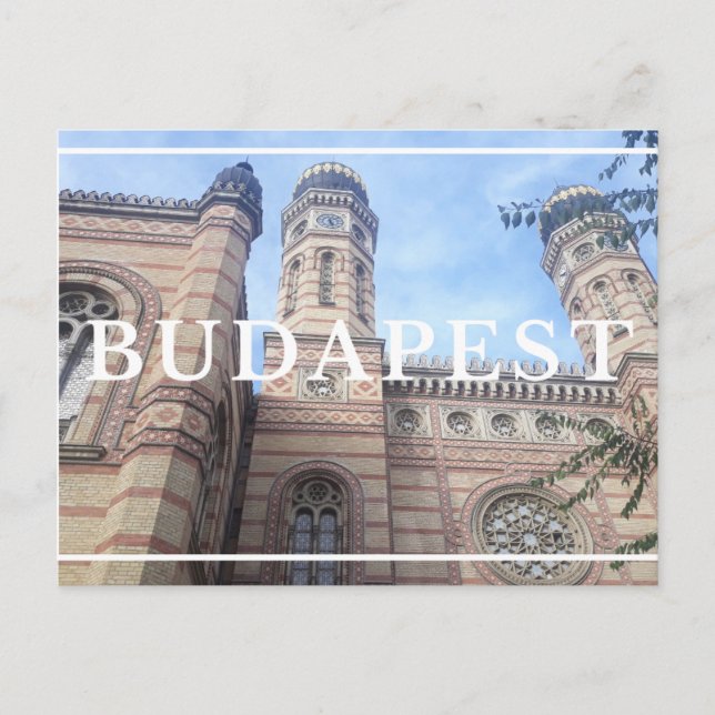 Budapest Synagogue Postcard (Front)