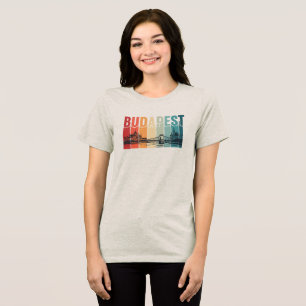 Budapest Text with Skyline Tri-Blend Shirt