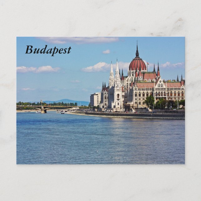 Budapest, the building of the Parliament, Budapest Postcard (Front)