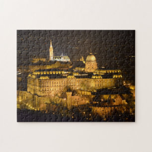 Budapest, The Royal Palace (Buda Castle) at night Jigsaw Puzzle