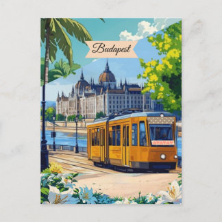 Budapest Travel Postcard Art, Hungary Travel Postc