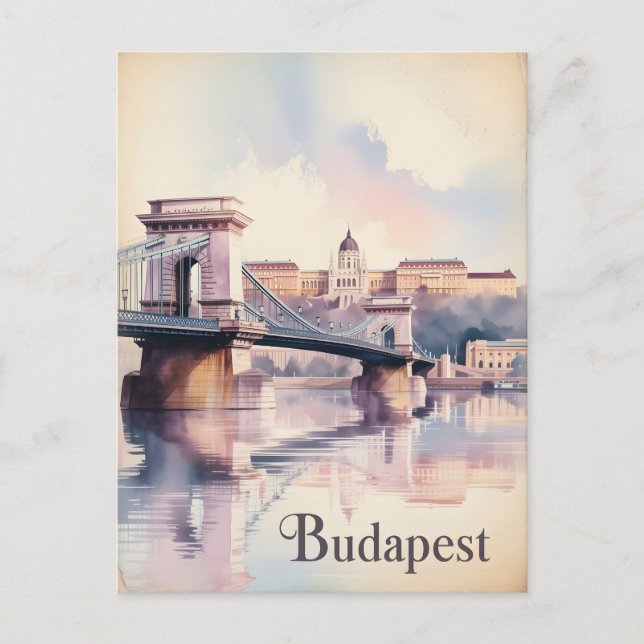 Budapest watercolor postcard (Front)