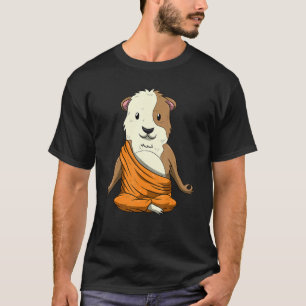 Budda Guinea Pig Funny Cavy Meditation Yoga Positi T-Shirt