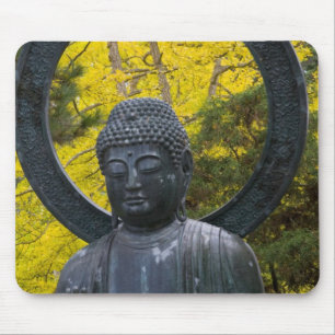 Budda Statue in the Japanese Gardens Golden Mouse Pad