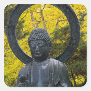 Budda Statue in the Japanese Gardens Golden Square Sticker