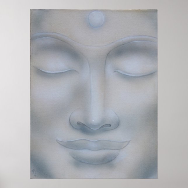 buddah face meditation poster (Front)