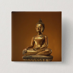Buddha 15 Cm Square Badge
