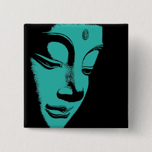 Buddha 15 Cm Square Badge