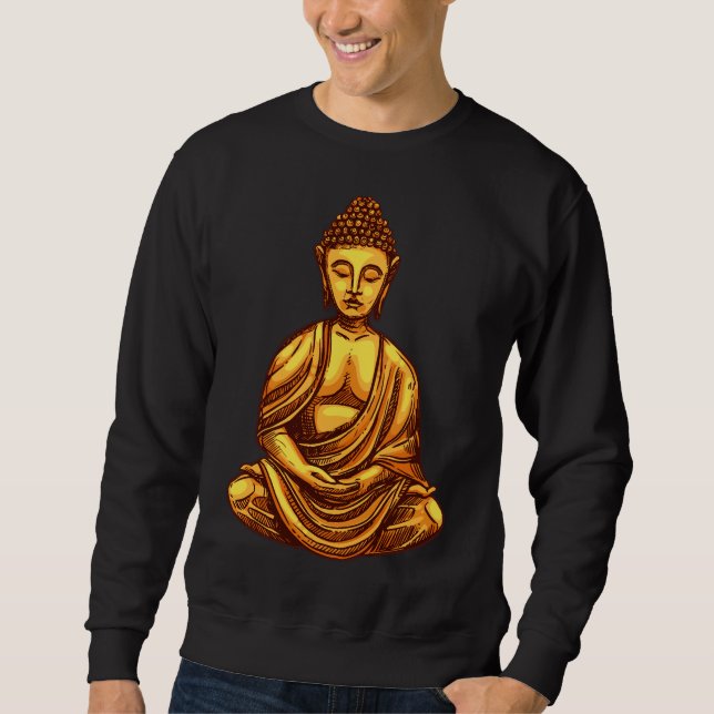 Buddha 5 Buddha Statue Buddha Wall Buddha Painting Sweatshirt (Front)