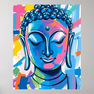 Buddha Abstract Painting Poster
