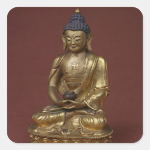 Buddha Amitayus seated in meditation Square Sticker
