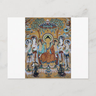Buddha and Bodhisattvas Dunhuang Mogao Caves Art Postcard