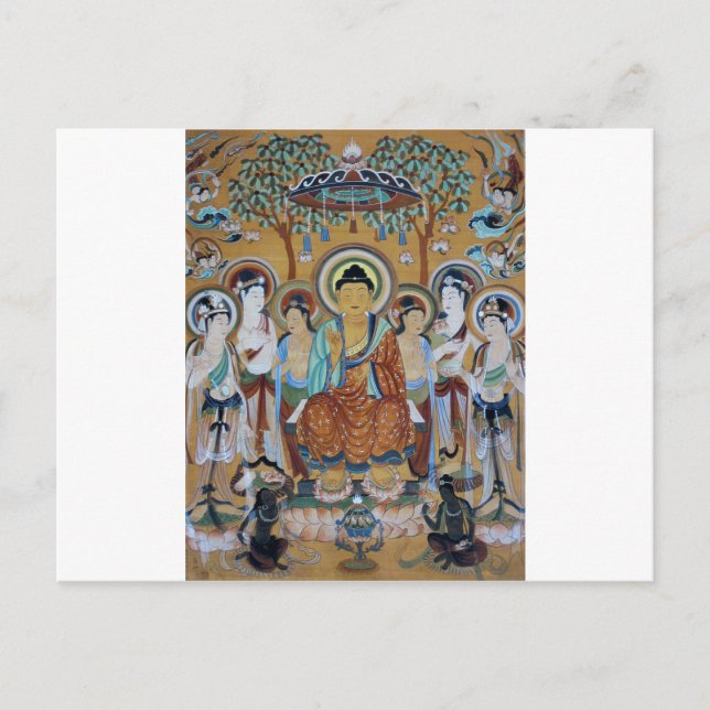 Buddha and Bodhisattvas Dunhuang Mogao Caves Art Postcard (Front)
