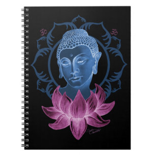 Buddha and Lotus Spiral Notebook