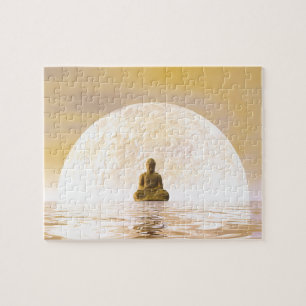 Buddha and moon jigsaw puzzle