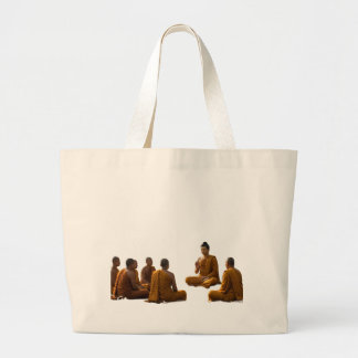 Buddha Art Religious Tote Bag - Peaceful Gathering