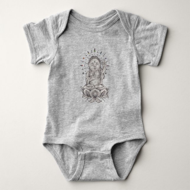 Buddha Baby Baby Bodysuit (Front)