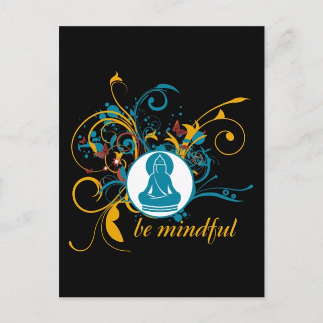 Buddha Be Mindful Postcard (Front)