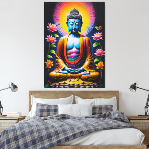 Buddha - Blooming Mindfulness Canvas Print