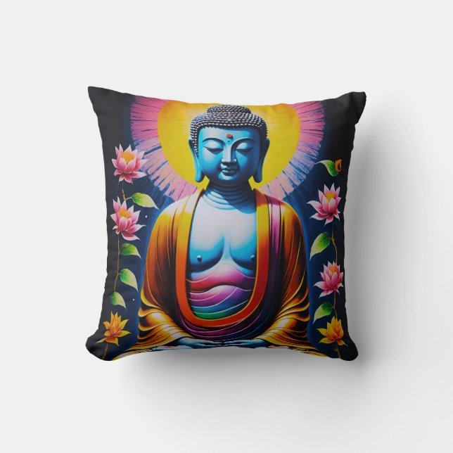Buddha - Blooming Mindfulness Cushion (Front)