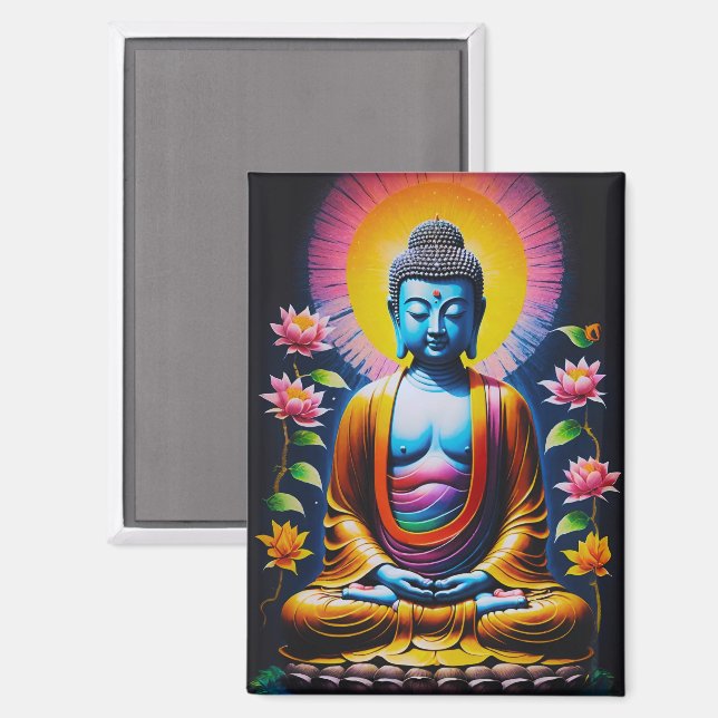Buddha - Blooming Mindfulness Magnet (Front/Back)