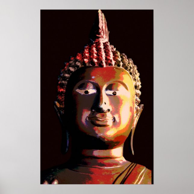 Buddha bronze colour poster (Front)