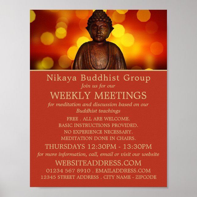 Buddha, Buddhist Group Advertising Poster (Front)
