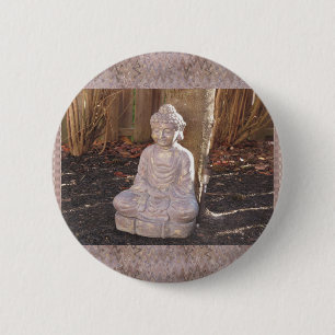 Buddha Buddhist Spiritual Statue Idol Peace Happy 6 Cm Round Badge
