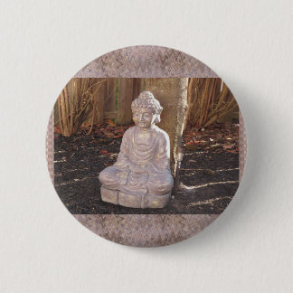 Buddha Buddhist Spiritual Statue Idol Peace Happy 6 Cm Round Badge