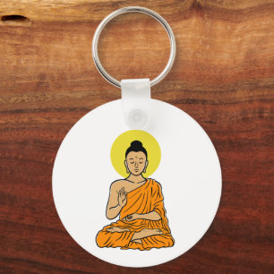 Buddha cartoon Buddhism.net magnet Key Ring